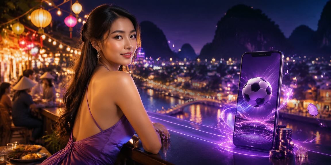 Khung cảnh chợ đêm Ninh Bình với người hâm mộ theo dõi cá cược bóng đá trong không khí vui vẻ